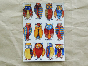 Luxury Postcard - 12 little owls